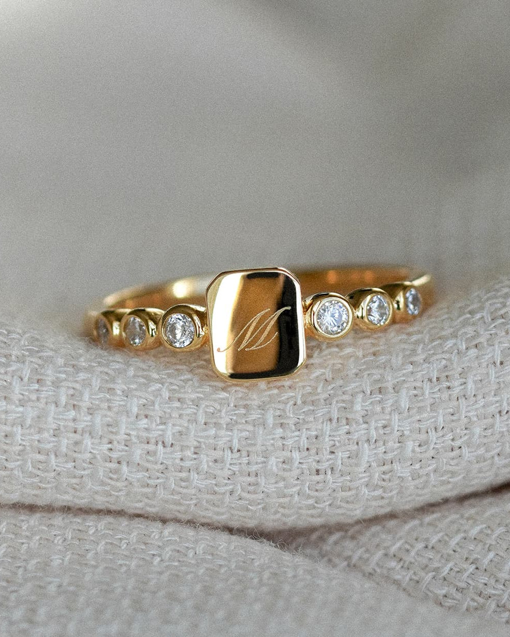 Oxford signet guld ring