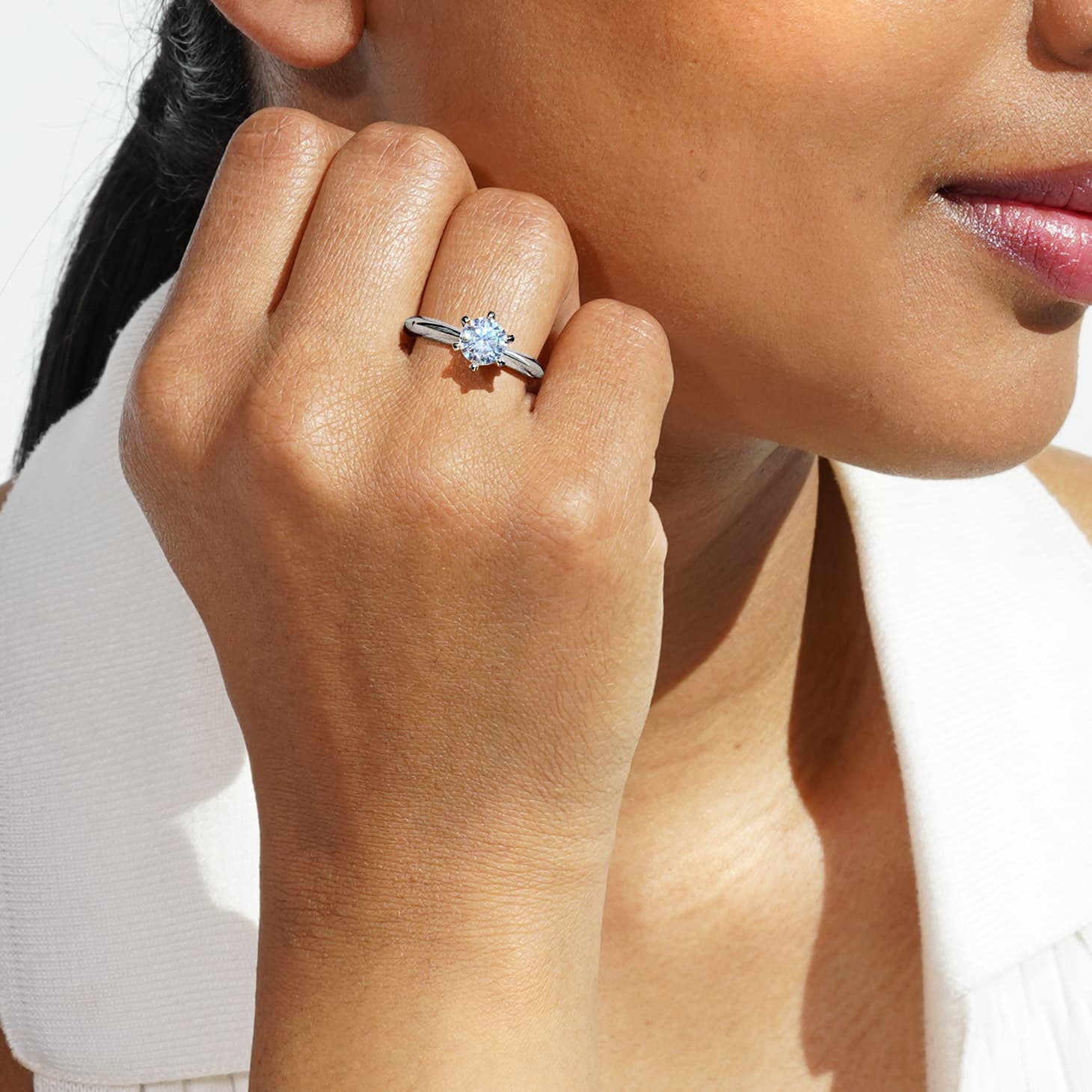 Oxford 6 fatninger solitaire ring