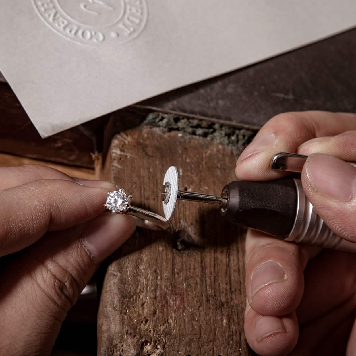Oxford 6 fatninger solitaire ring