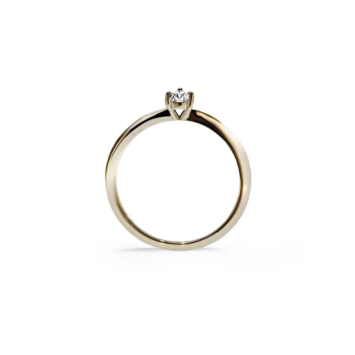 Como solitaire pære cut diamant forlovelsesring i guld