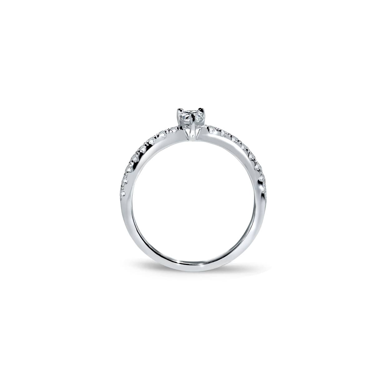 Verona solitaire pæreformet diamant forlovelsesring