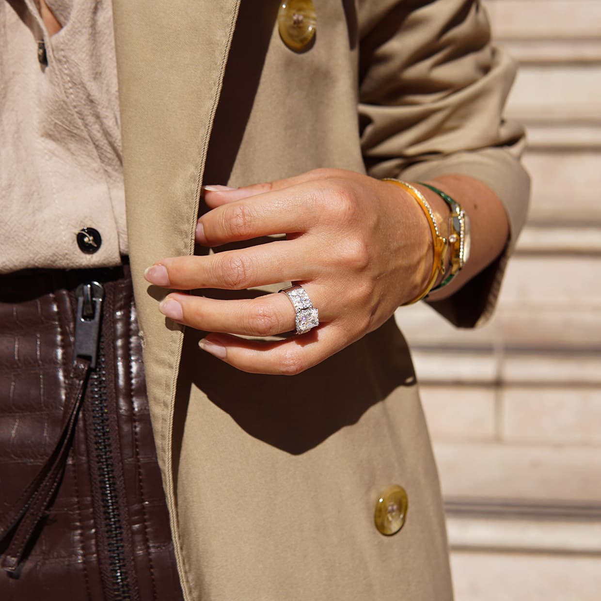 Oxford radiant & oval ring