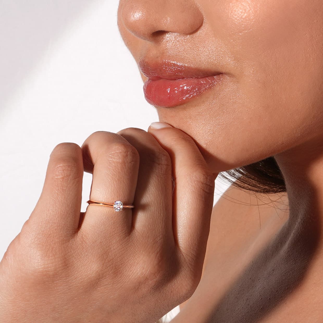 Oxford rund solitaire ring