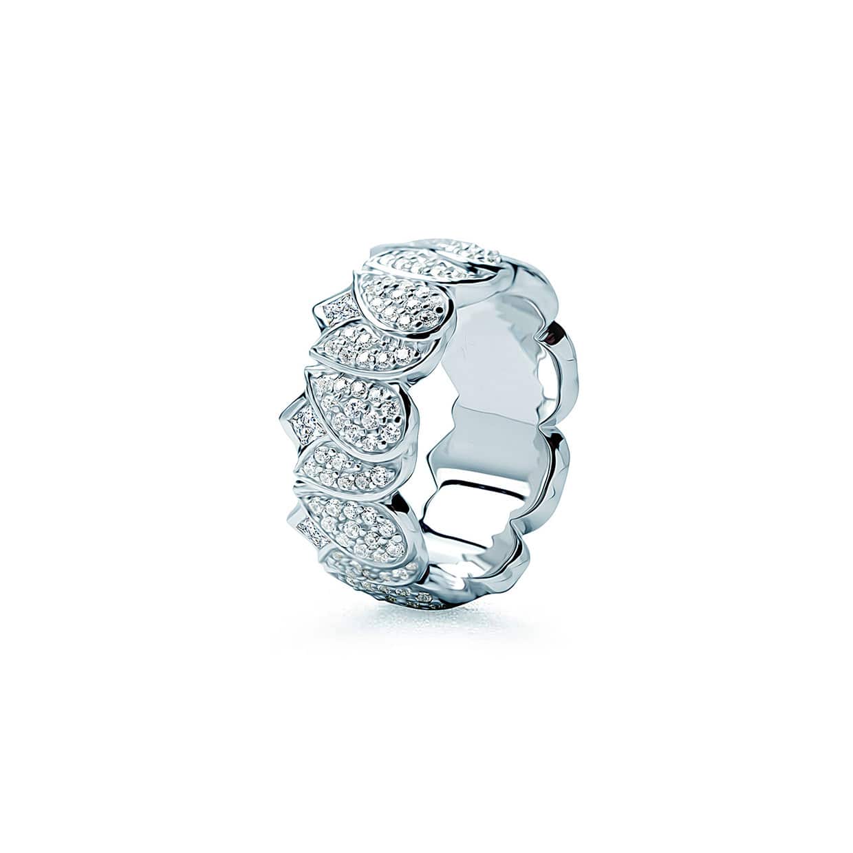 Flora tulipan ring med sten