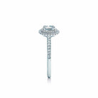 Oxford dobbelt halo oval ring