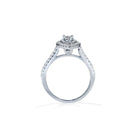 Oxford dobbelt halo pear ring