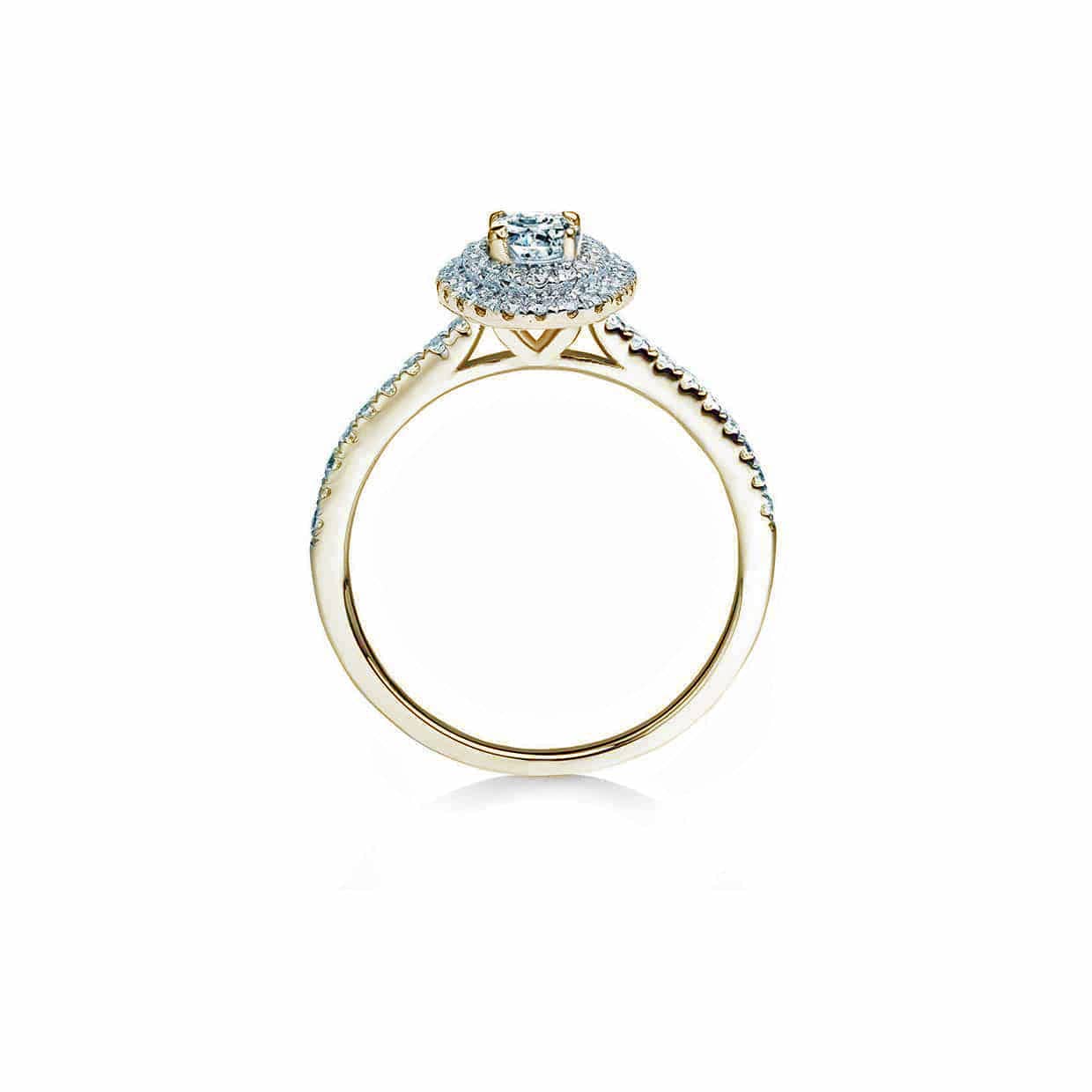 Oxford dobbelt oval guld ring