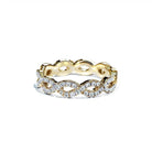 Oxford eternity twist alliancering i forgyldt sterling sølv