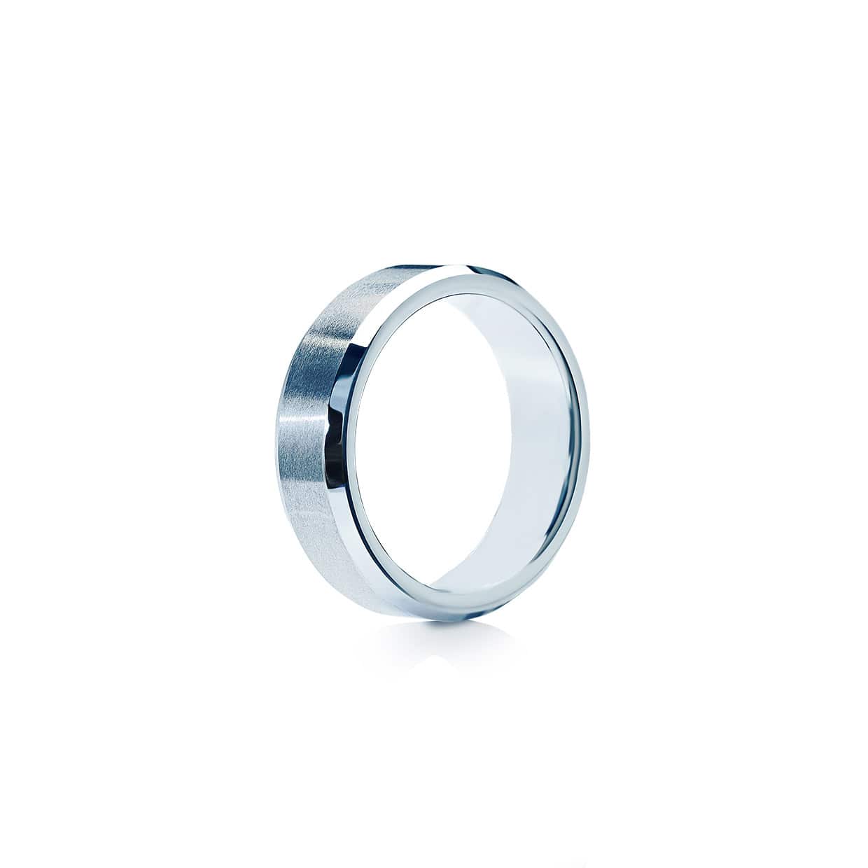 Tungsten ring rough grå
