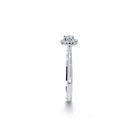 Oxford Silver Halo Square Solitaire Ring med sten