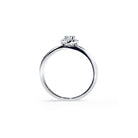 Genova rund halo diamant ring i hvidguld