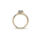 Oxford square cut halo ring i guld