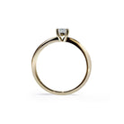 Valentine solitaire forlovelsesring med firkantet diamant