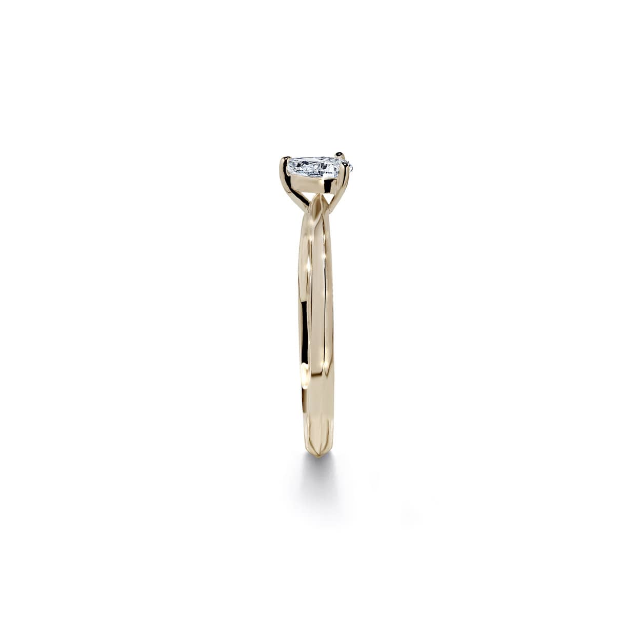 Como solitaire pære cut diamant forlovelsesring i guld