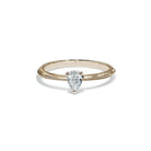 Oxford pear cut solitaire ring