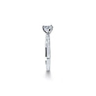 Oxford silver pear solitaire ring