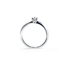 Oxford silver pear solitaire ring