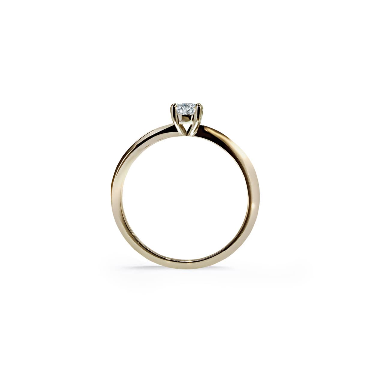 Oxford rund solitaire ring