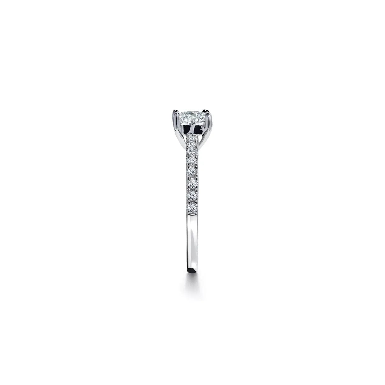 Oxford Silver Square Solitaire Ring med sten