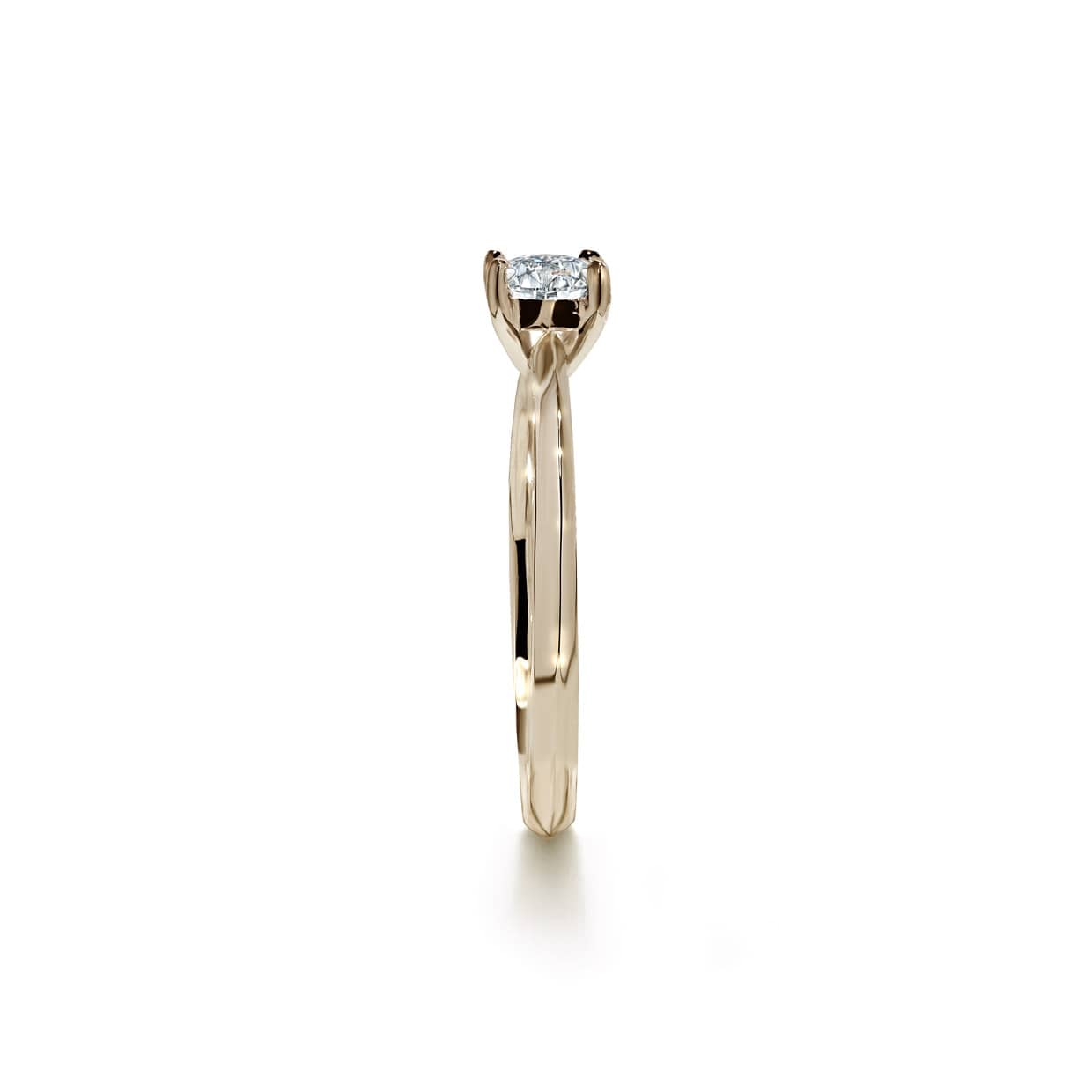 Valentine solitaire forlovelsesring med firkantet diamant