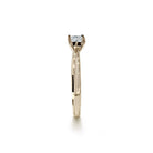 Valentine solitaire forlovelsesring med firkantet diamant