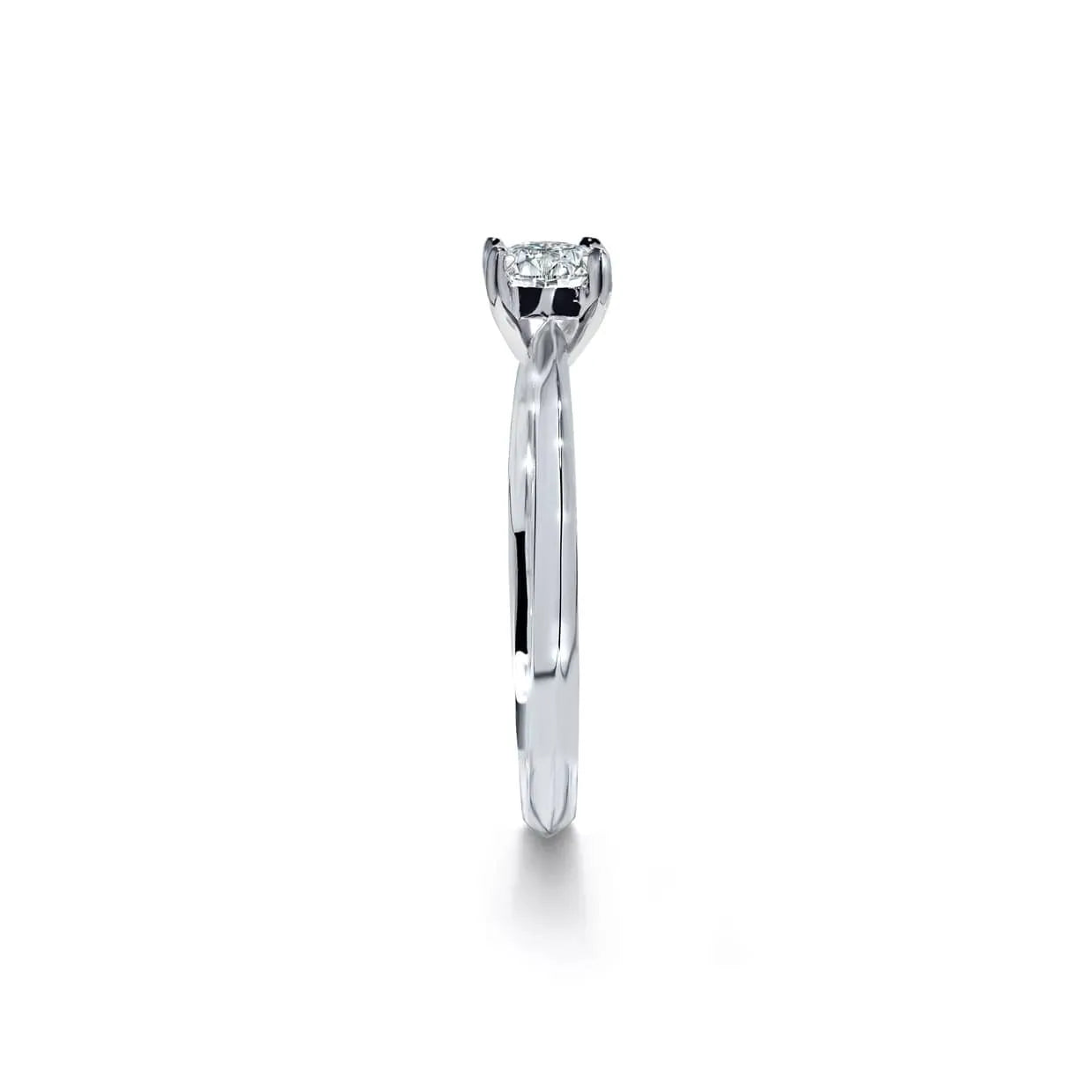 Portofino forlovelsesring med hvidgulds solitaire firkantet diamant