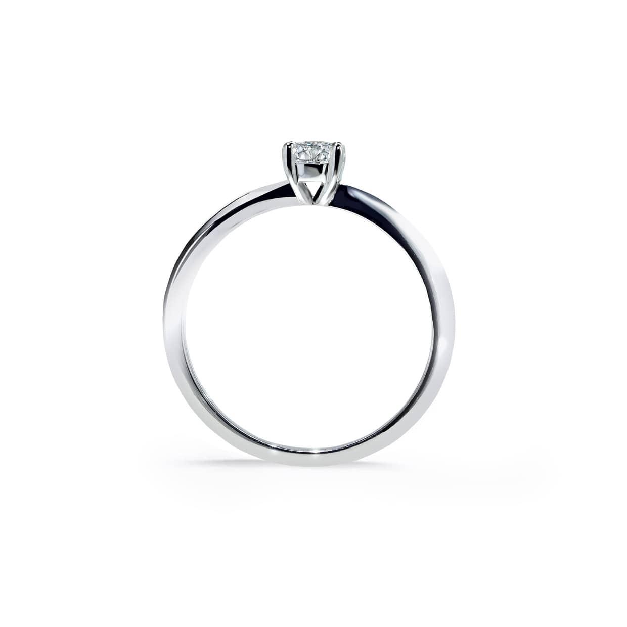 Portofino forlovelsesring med hvidgulds solitaire firkantet diamant