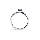 Portofino forlovelsesring med hvidgulds solitaire firkantet diamant
