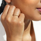 Equestrian small dot ring forgyldt