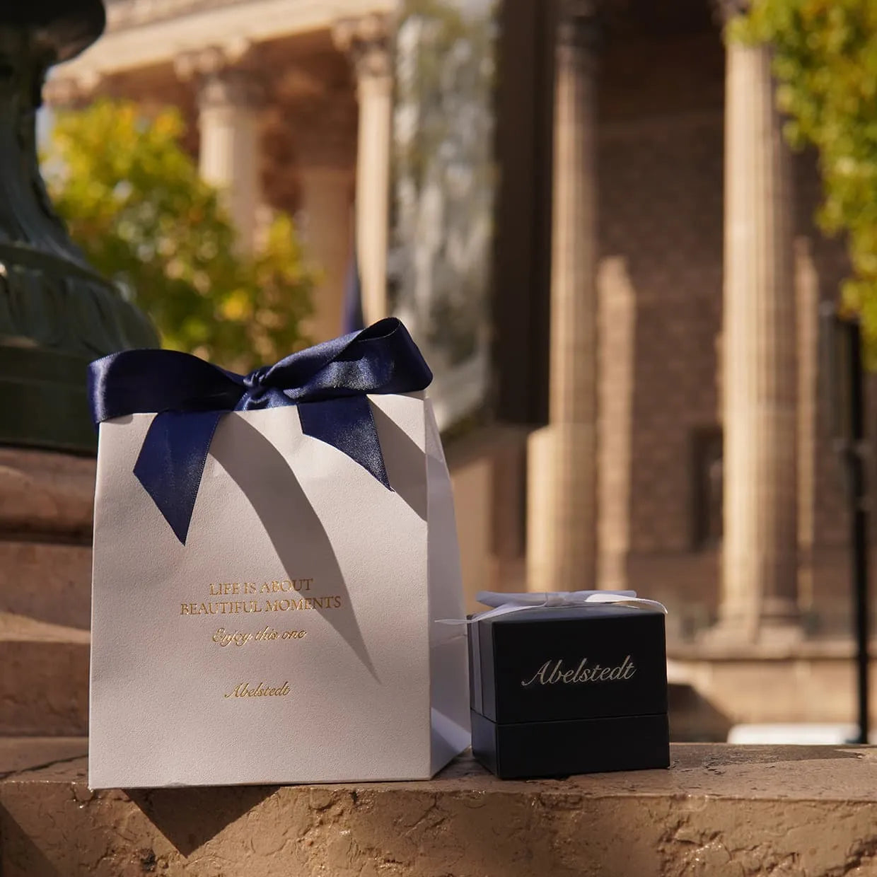 Oxford dobbelt halo guld ring