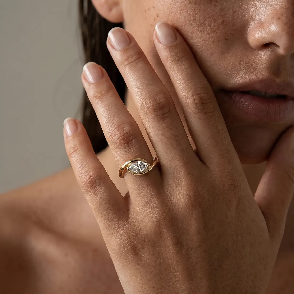 Oxford Gold Small Scandi Ring