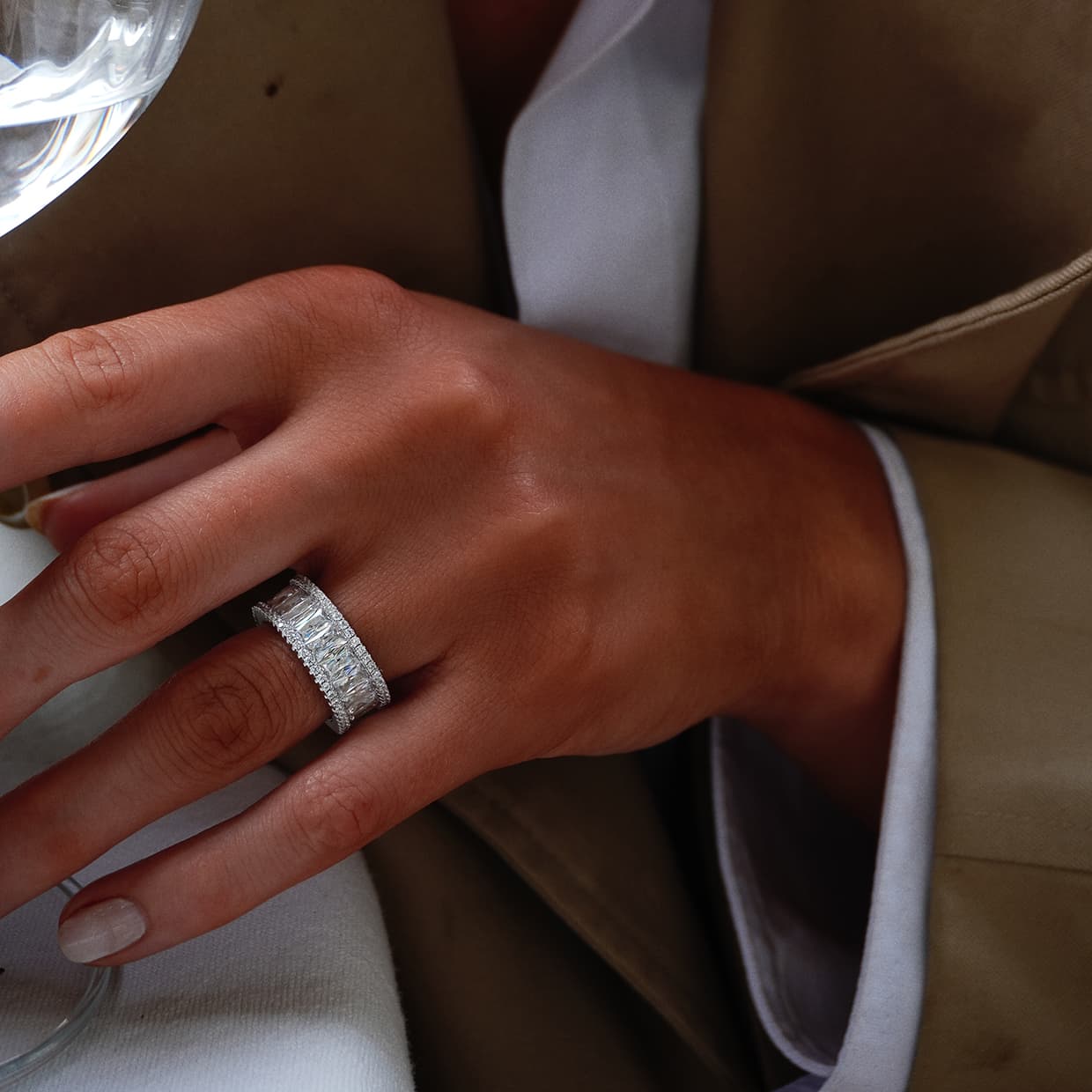Oxford emerald eternity ring