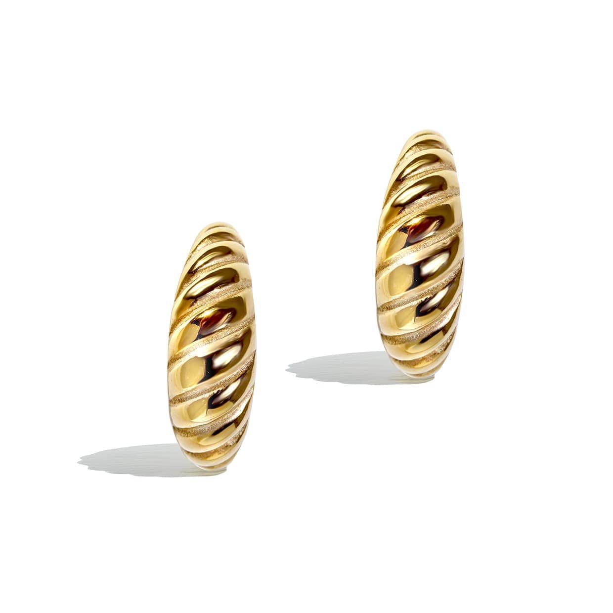 Bold Curved Guld Örhangen